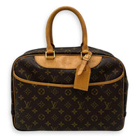 Louis Vuitton Deauville  Brown Top handle Bag in Monogram Coated Canvas, Gold hardware_1