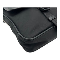 Prada Logo Crossbody Bag Black in Nylon, Silver hardware_8
