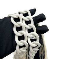 Chanel Vintage Shoulder Bag White in Canvas, Resin hardware_12