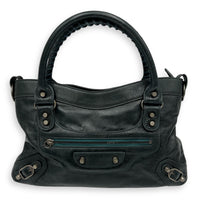 Balenciaga First Green Top Handle Bag in Calfskin, Silver hardware_1