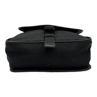 Prada Logo Crossbody Bag Black in Nylon, Silver hardware_5