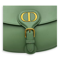 Christian Dior Bobby Crossbody Bag Green in Calfskin, Gold hardware_9
