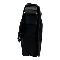 Prada Logo Crossbody Bag Black in Nylon, Silver hardware_4