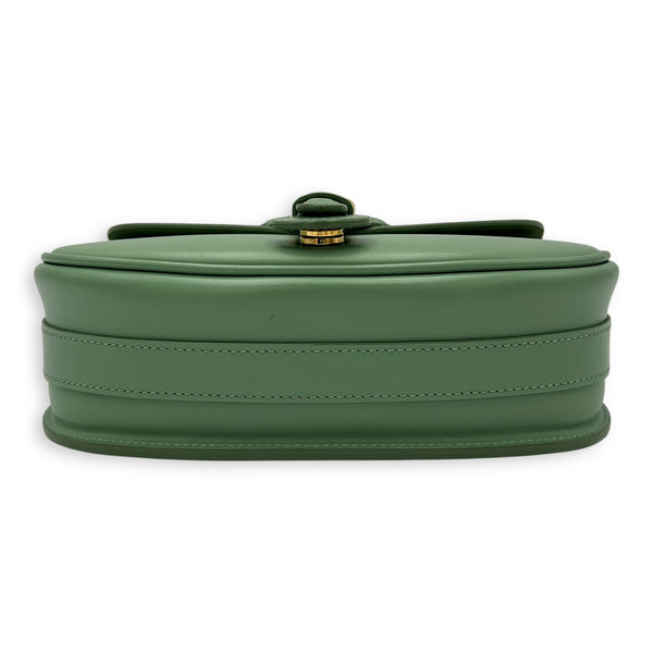 Christian Dior Bobby Crossbody Bag Green in Calfskin, Gold hardware_5