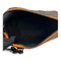 Louis Vuitton Keepall Virgil Abloh Top Handle Bag Brown in Monogram Coated Canvas, Gold hardware_6
