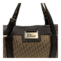 Christian Dior Trotteur Shoulder Bag Brown in Canvas, Silver hardware_10