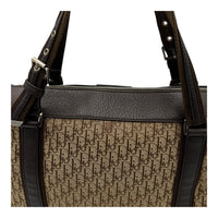 Christian Dior Trotteur Shoulder Bag Brown in Canvas, Silver hardware_9