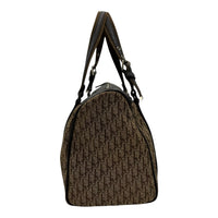Christian Dior Trotteur Shoulder Bag Brown in Canvas, Silver hardware_4