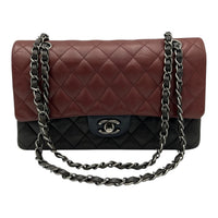 Chanel Classic Shoulder Bag Medium Multi-colour in Lambskin, Ruthenium hardware_8