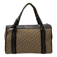 Christian Dior Trotteur Shoulder Bag Brown in Canvas, Silver hardware_2