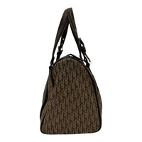 Christian Dior Trotteur Shoulder Bag Brown in Canvas, Silver hardware_3