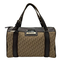 Christian Dior Trotteur Shoulder Bag Brown in Canvas, Silver hardware_1