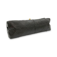 2.55 Brown Shoulder Bag in Calfskin, Gold hardware