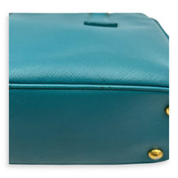 Prada Galleria Top Handle Bag Blue in Saffiano Leather, Gold hardware_11