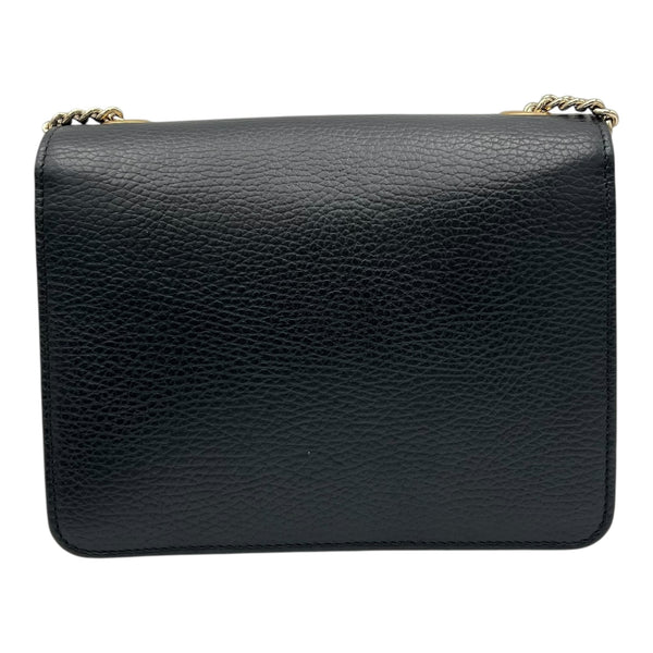 Gucci Interlocking G Crossbody Bag Black in Calfskin, Gold hardware_2