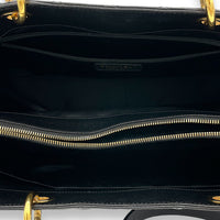 GST XL Black Shoulder Bag in Caviar Leather, Gold hardware