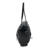 Prada Frame Shoulder Bag Black in Calfskin, Silver hardware_4