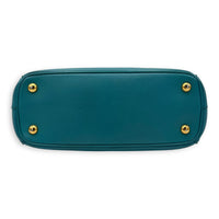 Prada Galleria Top Handle Bag Blue in Saffiano Leather, Gold hardware_5
