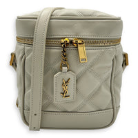 Saint Laurent Quilted 80's  Vanity Bag White in Calfskin, Gold hardware_1