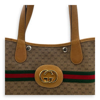 Gucci GG Tote Bag Brown in Coated Canvas, Gold hardware_8