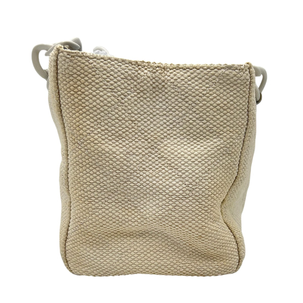 Chanel Vintage Shoulder Bag White in Canvas, Resin hardware_3