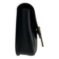 Kaia Crossbody Bag Black in Calfskin, Gold hardware