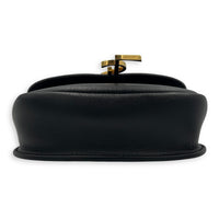 Kaia Crossbody Bag Black in Calfskin, Gold hardware