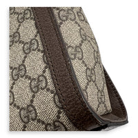 Ophidia Top Handle Bag Brown in Coated Canvas, Gold hardware