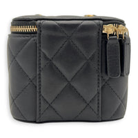 CC Vanity Bag Mini Black in Lambskin, Gold hardware