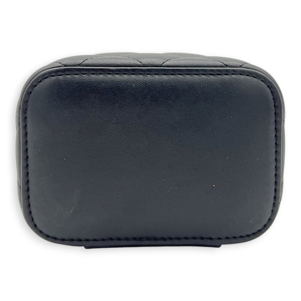 CC Vanity Bag Mini Black in Lambskin, Gold hardware