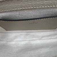 Ophidia Pochette on Strap Shoulder Bag White in Coated Canvas, Gold hardware