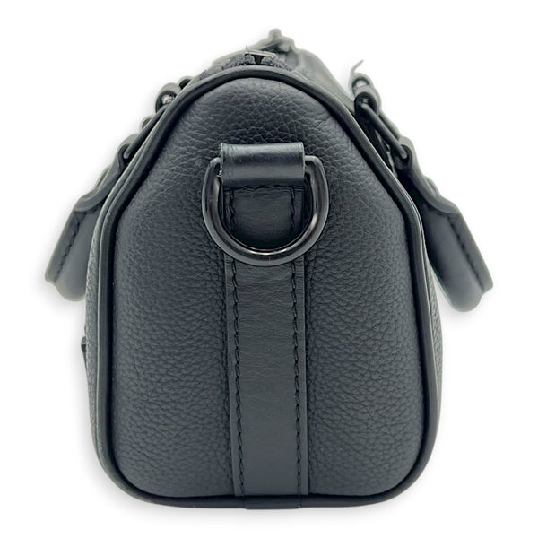 Keepall Top Handle Bag XS Black in Calfskin, black hardware