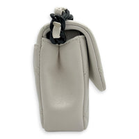 My Everything Shoulder Bag White in Caviar Leather, Black hardware