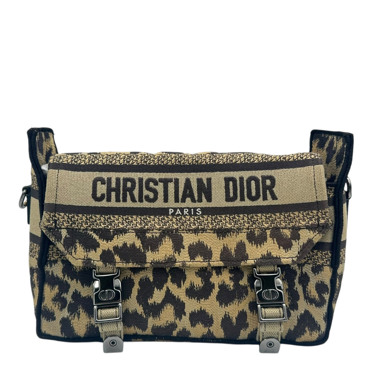 Diorcamp Shoulder Bag Beige in Canvas, Silver hardware