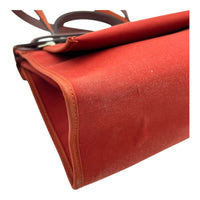 Herbag Red in Canvas, Silver hardware