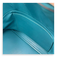 Bolide 35 Turquoise Top Handle Bag in Clemence, Palladium hardware