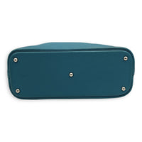 Bolide 35 Turquoise Top Handle Bag in Clemence, Palladium hardware