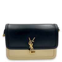 Solferino Crossbody Bag Black in Calfskin, Gold hardware