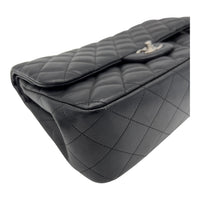 Classic Shoulder Bag Jumbo Silver in Lambskin, Silver hardware