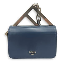 First Sight Top Handle Bag Blue in Calfskin, Silver hardware