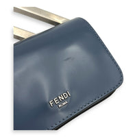 First Sight Top Handle Bag Blue in Calfskin, Silver hardware