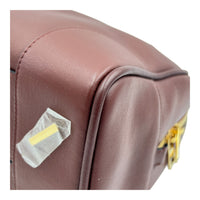 Amazona Top Handle Bag 75 Red in Calfskin, Gold hardware
