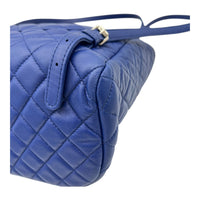 Urban Spirit Backpack Blue in Lambskin, Silver hardware