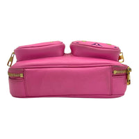 Utility Shoulder Bag Pink in Calfskin, Gold hardware