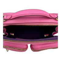 Utility Shoulder Bag Pink in Calfskin, Gold hardware