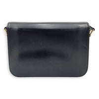 Triomphe Shoulder Bag Black in Calfskin, Gold hardware
