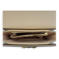 Horsebit 1955 Shoulder Bag Beige in Calfskin, Gold hardware