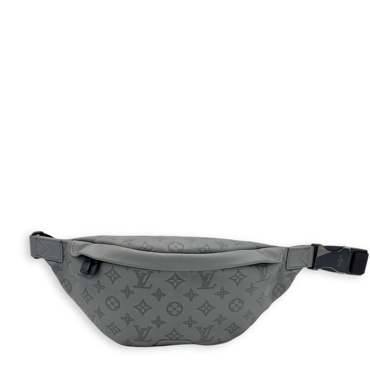 BumBag Belt Bag Grey in Monogram Shadow, Black hardware