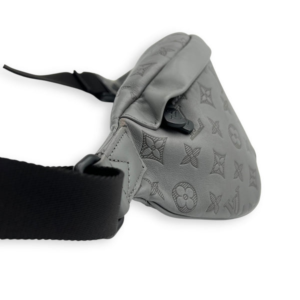 BumBag Belt Bag Grey in Monogram Shadow, Black hardware