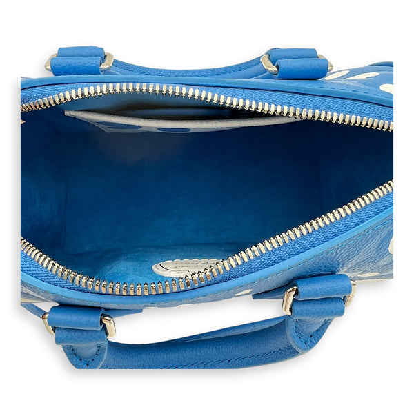 Speedy Bandouliere Top Handle Bag x Yayoi Kusama in Empreinte Leather, Silver hardware